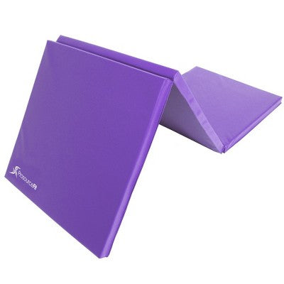 tri-fold exercise mat 6' x 2', purple
