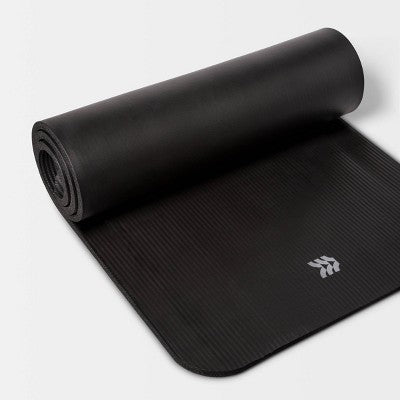 Premium 15 mm fitness/yoga mat, black