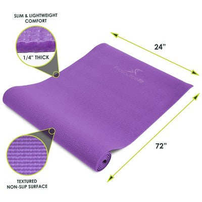 t 1/4\" yoga mat, purple