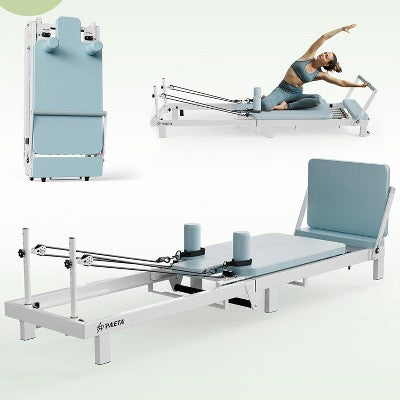 foldable reformer with music-wire springs, jump board & box