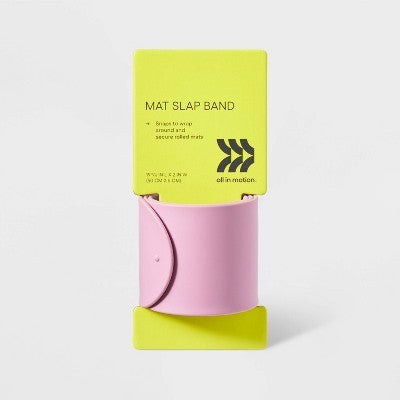 Mat slap band / yoga strap, pink