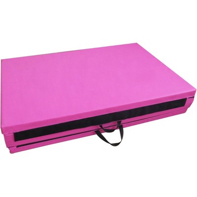 Folding high-density aerobics mat (blue/black)