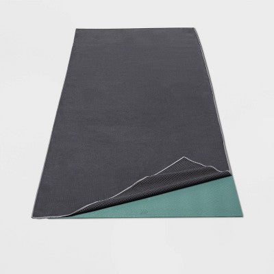 Non-slip yoga mat towel, gray