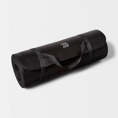 Premium 15 mm fitness/yoga mat, black