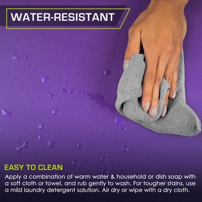 tri-fold exercise mat 6' x 2', purple