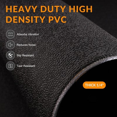 High-density equipment mat, 1/4\" for treadmills & bikes