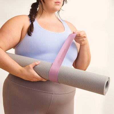 Mat slap band / yoga strap, pink