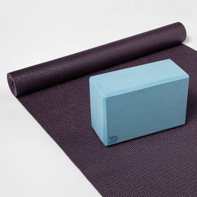 Foam yoga block, sky blue