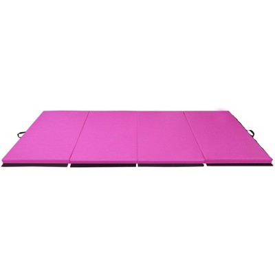 Folding high-density aerobics mat (blue/black)