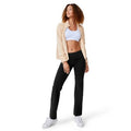women’s cotton stretch bootleg pant, black