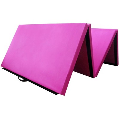 Folding high-density aerobics mat (blue/black)